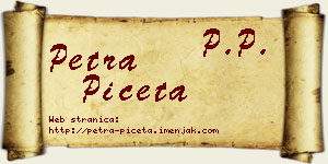 Petra Pičeta vizit kartica